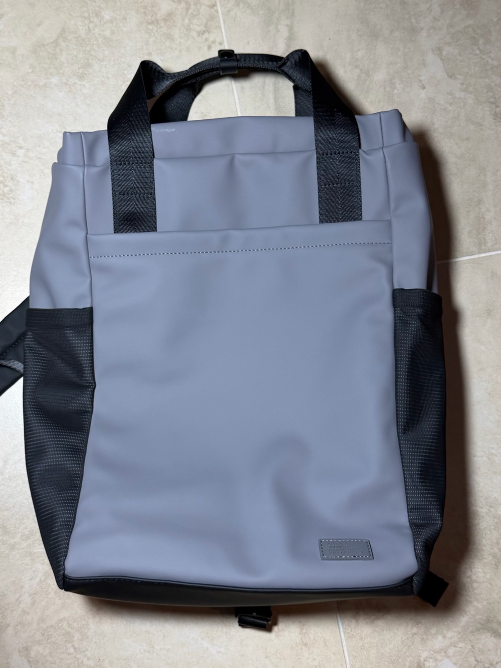 Pull&Bear Gray and Black Backpack